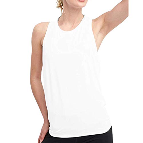 image for ASERTYL Women's Sleeveless Scoop Neck Flowy Loose Fit Racerback Tank T