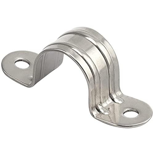 OPIOL QUALITY® Rohrschellen HALB 25 mm aus Edelstahl A2 V2A (2 Stück) U-Rohrschelle Rohr Halterung Schlauchschnalle…