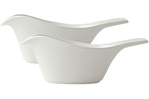 Sizikato 2pcs Bird-Shaped Pure White Porcelain Easy Pour Gravy Sauce Boat Creamer Pitcher. 5 Oz