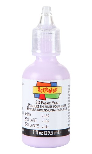Scribbles 54123 3D Fabric Paint Shiny- Lilac