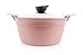 Neoflam Eela 7 QT Ceramic Nonstick Stockpot with Glass Lid in Pink