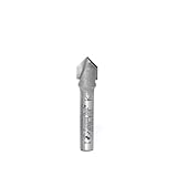 Amana Tool 45700 Carbide Tipped V Groove 90 Deg x 3/8 D x 7/16 CH x 1/4 Inch SHK Router Bit
