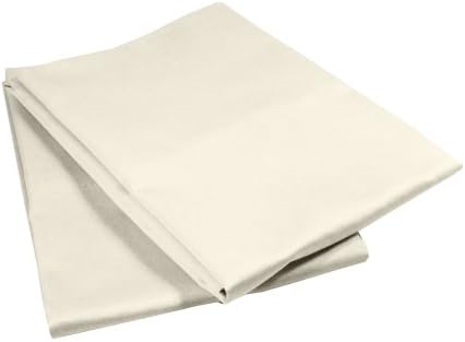 Veratex 100% Egyptian Cotton Sateen 800 Thread Count USA Made Bedroom Solid Pillowcase Pair, Standard, Ivory