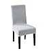 uxcell Stretchy Dining Chair Cover Short Chair Covers Washable Protector Seat Slipcover For Wedding Party Restaurant Home Decor Gray