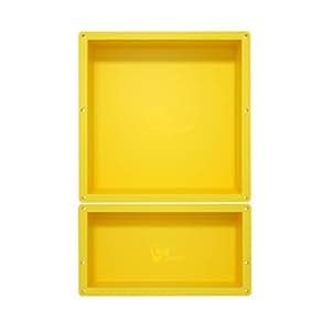 Uni-Green Tile Ready Nicchia Doccia A Incasso 81x50 Cm In ABS Giallo - Pronta Da Piastrellare, Impermeabile