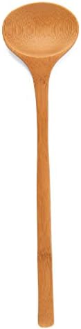 Bamboo Cooking Utensils for Non Stick Cookware and Camping Cooking. Light Weight, Eco-Friendly and Renewable. Safe Food Preparation-2 Piece Set. (Oval Spoon)