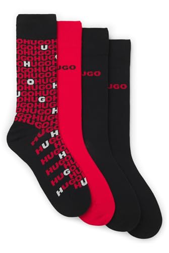 HUGO 4p Gift Tortuga CC 10273526 01 Chaussettes Cadeau, Noir 001, 42-48 Hommes