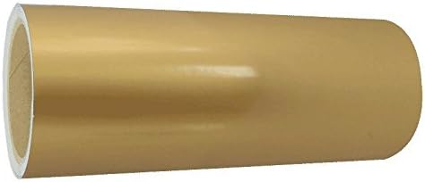 12" x 10 Ft Roll of Gold Permanent Adhesive-Backed Vinyl for Craft Cutters, Punches, Make Monograms Stickers, Silhouette and Vinyl Sign Cutters by LeoPro