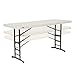 Lifetime Products 80565 Adjustable Height Folding Utility Table, 6', Almond