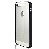 EVERMARKET(TM) Black Hot Bumper Skin Case With Frosted Back Cover for Apple iPhone 5 5G 5S