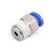 SNS SPC8-N02 BE 8mm Tube OD x 1/4 NPT Male Straight Nickel Plated Brass Push to Connect Pneumatic Fittings（10 PCS）