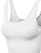Basic Solid Sleeveless Crop Tank Tops White Size L