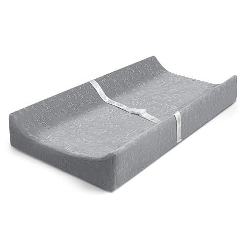 Serta Perfect Sleeper Changing Pad with Plush Cover Set, Grey