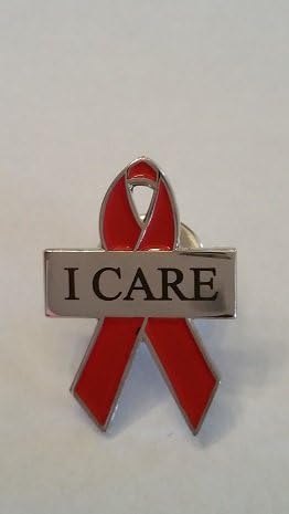 HEART Disease or Aids Awareness Lapel Pin Red ICARE Qty 1