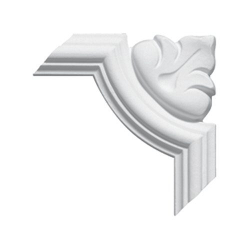 Focal Point 10836 System D Small Fancy Micro Panel Corner #3 3 1/8-Inch by 3 1/8-Inch by 1/2-Inch, Primed White, 4-Pack