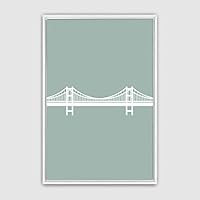 Framed Canvas Wall Art Minimalistic Painting Canvas Prints Home Artwork Decoration for Living Room,Bedroom - 16x24 inches