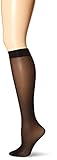 No Nonsense Women's Opaque Knee High Value Pack Sockshosiery, -black, One Size, 6 pair pack