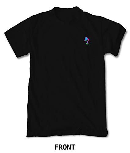 Riot Society Mushroom Embroidered Mens T-Shirt - Black, XX-Large