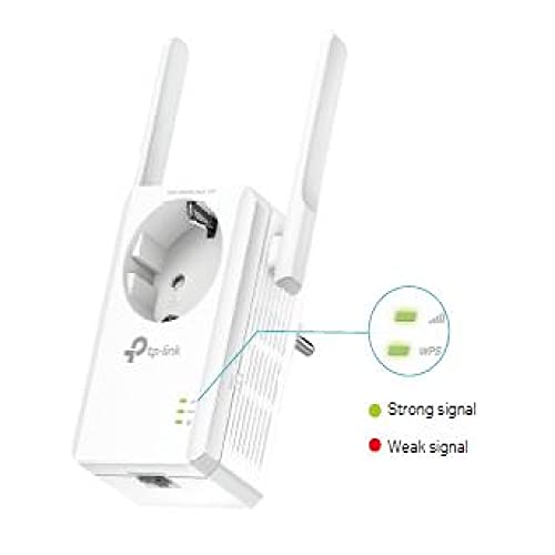 TP-Link-TL-WA860RE-Repetidor-de-red-Wifi-extensor-amplificador-de-coberturaPuerto-Ethernet-10100-mbps-con-enchufe-300-Mbps-2-antenas