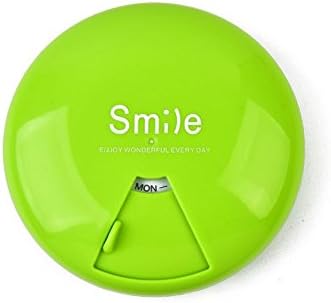 The Battle Hymn 7-Day Pill Organizer with 360 Degree Rotation,Green