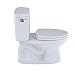 TOTO CST744EL#01 Eco Drake Two-Piece Elongated 1.28 GPF ADA Compliant Toilet, Cotton White