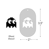 Stencil- Pac Man Ghost, 1.3x1.25 Inch Image on 3.5x2 Border, Size 1