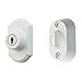 Ideal Security Deadbolt for Storm and Screen Doors, White, Key Lock