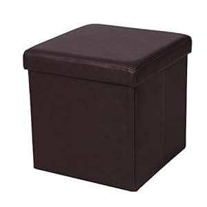 Songmics - Asiento con espacio para almacenaje (piel sintética, 38 x 38