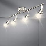 DLLT Modern LED 4 Light Track Lighting Kit, Flush