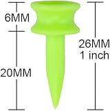 Zivisk Golf Tees Plastic 25MM 100 Count Green 1 inch Tee view 2