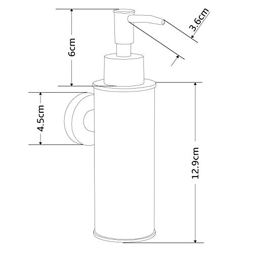 BGL Wall Mounted 304 Stainless Steel Soap Dispenser for Decoration (Round, Chrome)