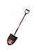 BULLY TOOLS 82510 14-Gauge Round Point Shovel with Fiberglass D-Grip Handle
