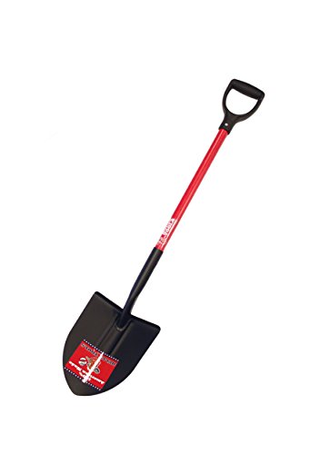 Bully Tools 82510 14-Gauge Round Point Shovel with Fiberglass D-Grip Handle