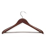 Honey-Can-Do HNGT01232  Deluxe contoured Suit Hanger with Non-slip Bar Cherry, 2-Pack