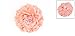 uxcell Bead Decoration Pink Fabric Peony Flower Style Ponytail Holder Hairclip Brooch