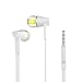 Wotmic Headphones Stereo Wired Earphones In-Ear Earphones Control Crystal Sound Earbuds with Mic, White
