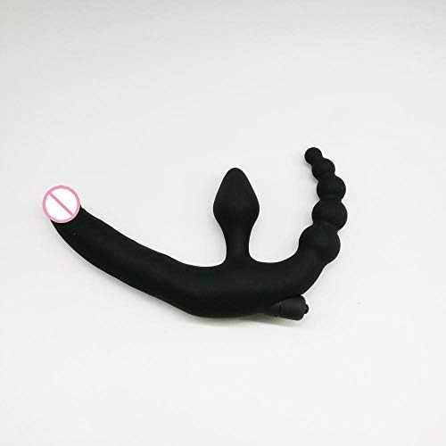 Endand 2019 Strapless Strapon vibritor for Women Strapon Double Ended s GAI to-ys Products Black 3.5cm
