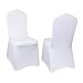CUSFULL 10 Pcs Polyester Spandex Banquet Wedding Party Chair Covers Universal (White)