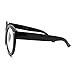Black Oversized Round Thick Horn Rim Clear Lens Fashion Eye Glasses Frame