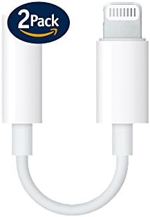 [2 Pack] Headphone/Earphone Adapter for iPhone 7 and iPhone 7 Plus, iPhone 8, iPhone 8 Plus, iPhone X Sout Lightning to 3.5mm Headphone Jack Adapter