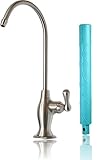 Metpure Reverse Osmosis Faucet Non-airgap RO Filtration System Coke Style NSF 100% Lead Free Water Dispenser Spout (Brushed Nickel) With Faucet Wrench RO-FW148