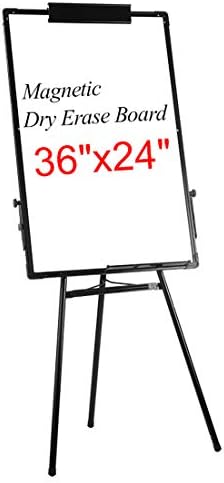 Add Xin ドライイレース イーゼル 三脚ホワイトボード 24インチ X 36インチ 定番の人気シリーズpoint ポイント 入荷 マグネット フリップチャートボード 高さ調節可能なスタンド ドライイレーサー 6個付き マーカー3本