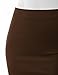 Doublju Stretch Knit Midi Pencil Skirt With Back Slit For Women With Plus size (Made In USA)