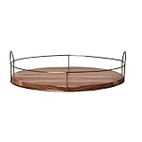 "16" Round Wood and Wire Tray - Hearth and Hand