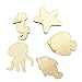 50pcs Pieces Wooden DIY Crafts Wooden Cutouts Ornaments