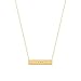 Chain Necklace for Women 14k Gold Bar Necklace by Benevolence LA, Two Sided, Aqua 