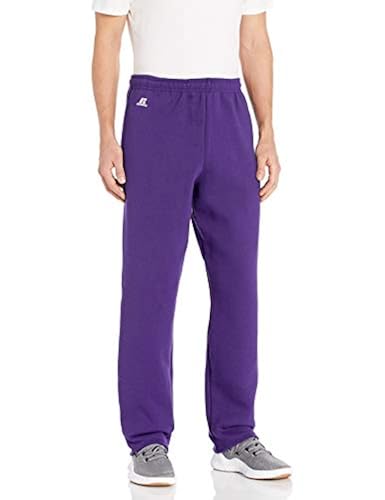 Russell Athletic Men's Dri-Power Fleece Open Bottom Pant, Purple