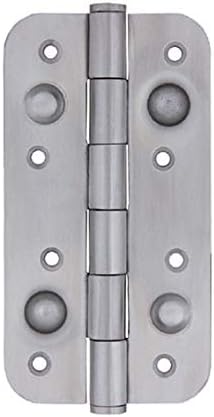 Jdel 0 Pack of 3 Door Safety Hinge Without Round Edge, Nickel, 150x80