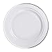 OCCASIONS 120 Plates Pack,(60 Guests) Heavyweight Premium Wedding Party Disposable Plastic Plates Set -60 x 10.5'' Dinner + 60 x 7.5'' Salad/Dessert (White & Silver Rim)