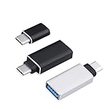 USB Type C Adapter, 2-Pack USB C to USB 3.0 A OTG Adapter + 1-Pack USB C to Micro USB 2.0 Convertor (Male to Female) for MacBook, Sumsung Galaxy S9/8, MacBook, Sony XZ, LG V20 and More Type C Devices